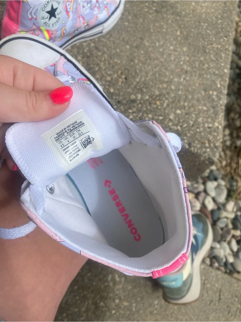 Converse Kids Pink Rainbow Unicorn High-Top Sneakers